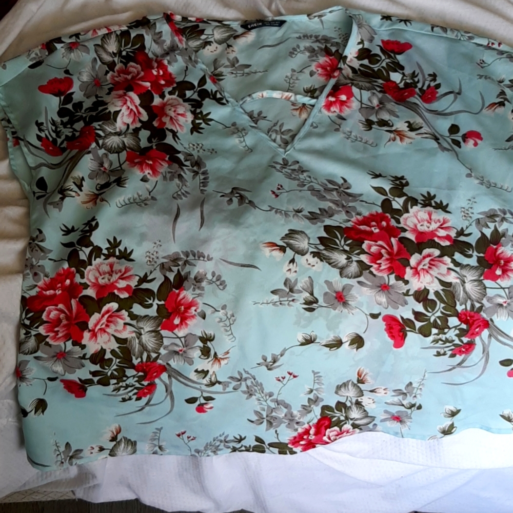 Teal Shein Short Sleeved top